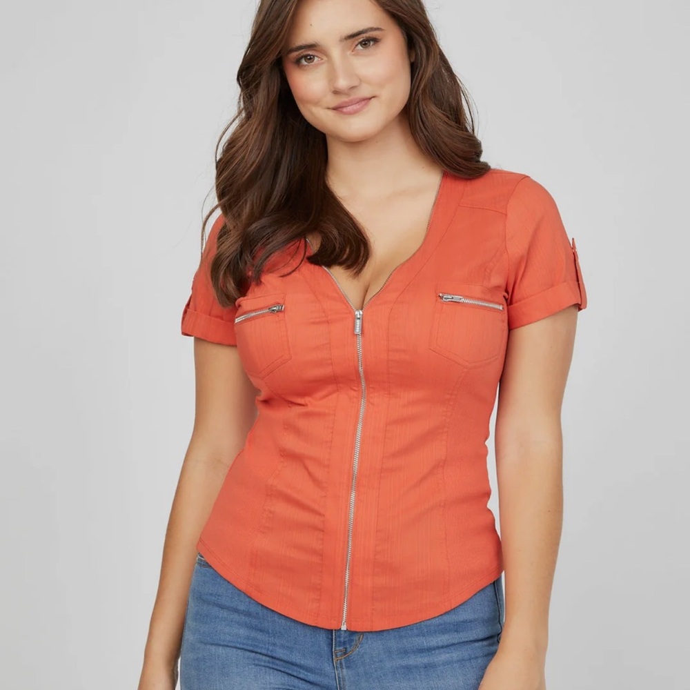 Guess | Raya Zip-Up Top | Size M - Picture 6 of 7
